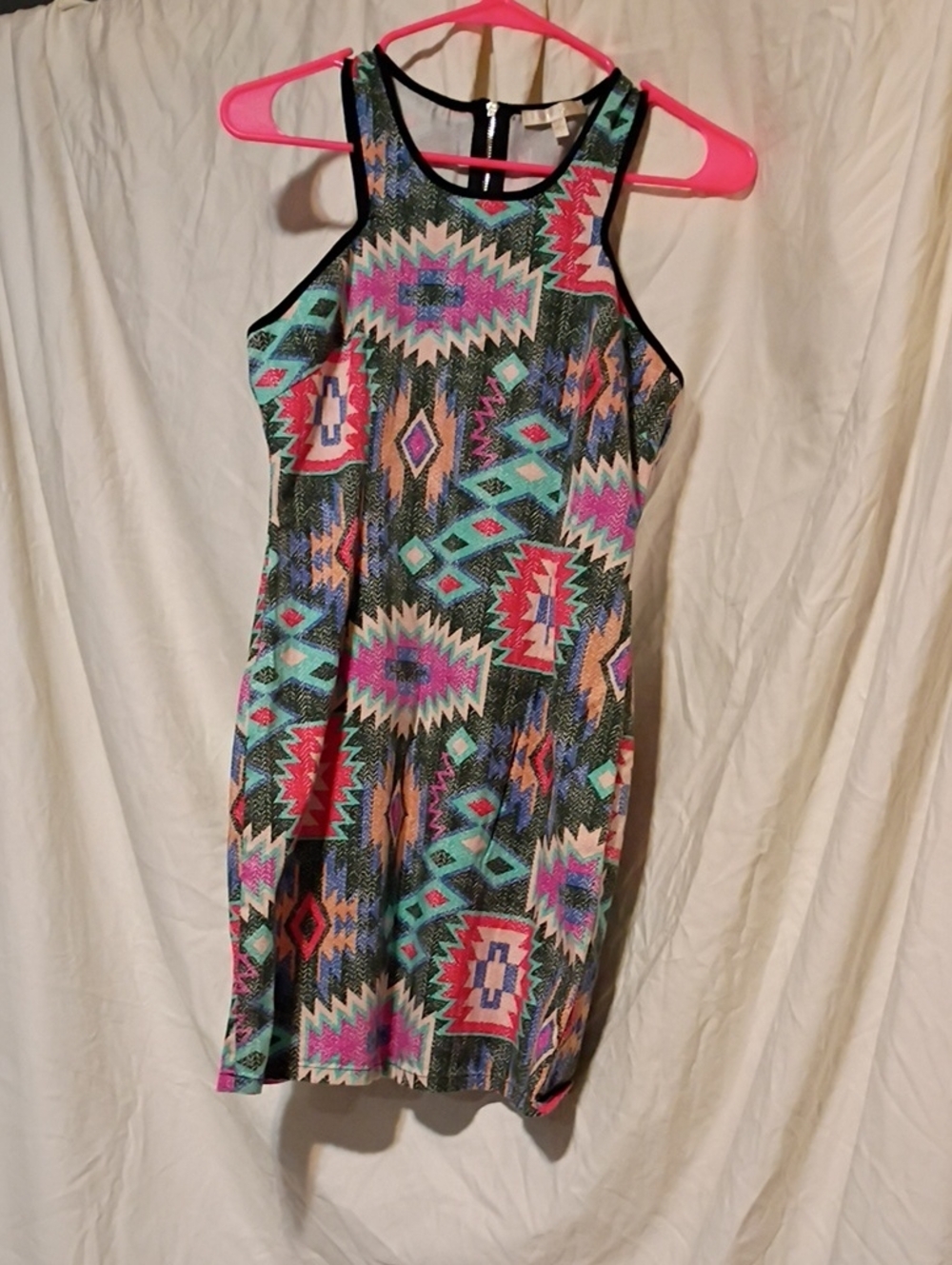 Under Skies Multicolor Aztec Mini Dress